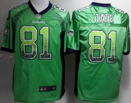 Nike Seattle Seahawks 81 Golden Tate Drift Fashion Green Elite NFL Jerseys Cheap