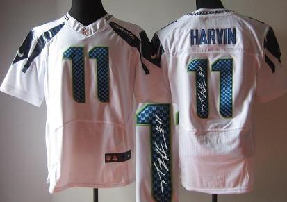 Nike Seattle Seahawks 11 Percy Harvin White Elite Signed NFL Jerseys Cheap
