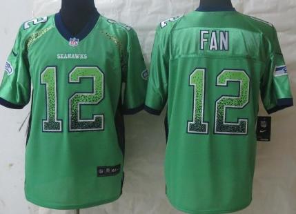Nike Seattle Seahawks 12 Fan Drift Fashion Green Elite NFL Jerseys Cheap