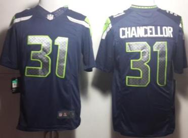 Nike Seattle Seahawks 31 Kam Chancellor Blue Limited NFL Jerseys Cheap