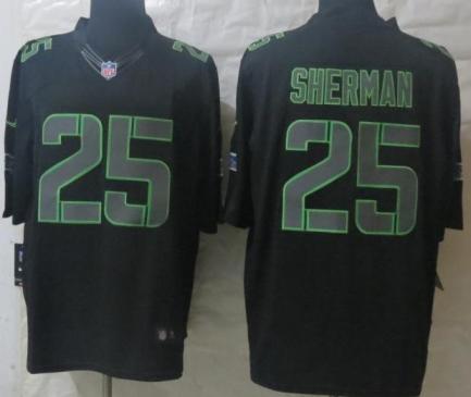 Nike Seattle Seahawks 25 Richard Sherman Black Impact Limited NFL Jerseys Cheap