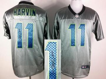 Nike Seattle Seahawks 11 Percy Harvin Grey Shadow Signed NFL Jerseys Cheap