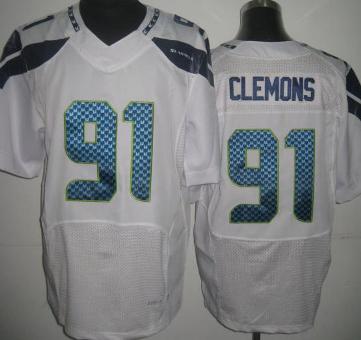 Nike Seattle Seahawks 91 Chris Clemons White Elite NFL Jerseys Cheap