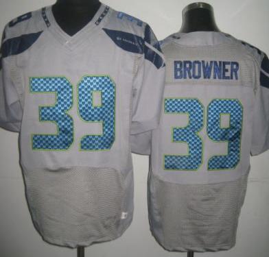 Nike Seattle Seahawks 39 Brandon Browner Grey Elite NFL Jerseys Cheap