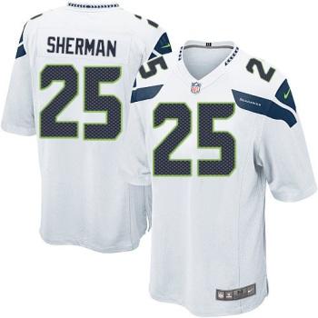 Nike Seattle Seahawks 25 Richard Sherma White Game NFL Jerseys Cheap