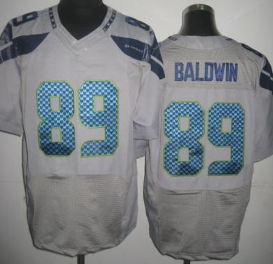 Nike Seattle Seahawks 89# Doug Baldwin Grey Elite NFL Jerseys Cheap