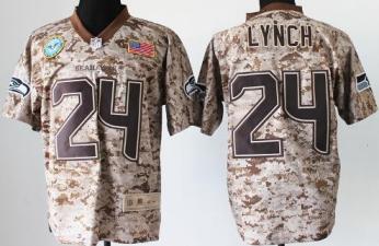 Nike Seattle Seahawks 24 Marshawn Lynch Salute to Service Digital Camo Elite NFL Jersey Cheap