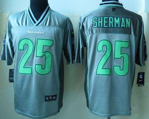 Nike Seattle Seahawks 25 Richard Sherman Elite Grey Vapor NFL Jersey Cheap