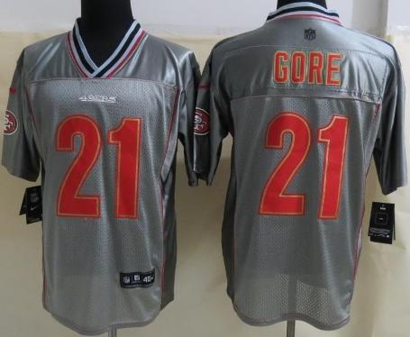 Nike San Francisco 49ers 21 Frank Gore Elite Grey Vapor NFL Jersey Cheap