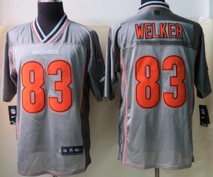 Nike Denver Broncos 83 Wes Welker Elite Grey Vapor NFL Jersey Cheap