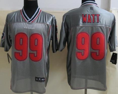 Nike Houston Texans 99 J.J. Watt Elite Grey Vapor NFL Jersey Cheap
