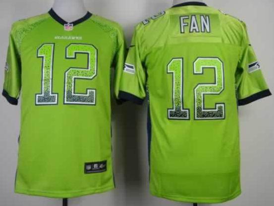 Nike Seattle Seahawks 12 Fan Green Drift Fashion Elite NFL Jerseys Cheap