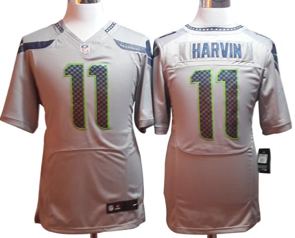 Nike Seattle Seahawks 11 Percy Harvin Grey Elite NFL Jerseys Cheap