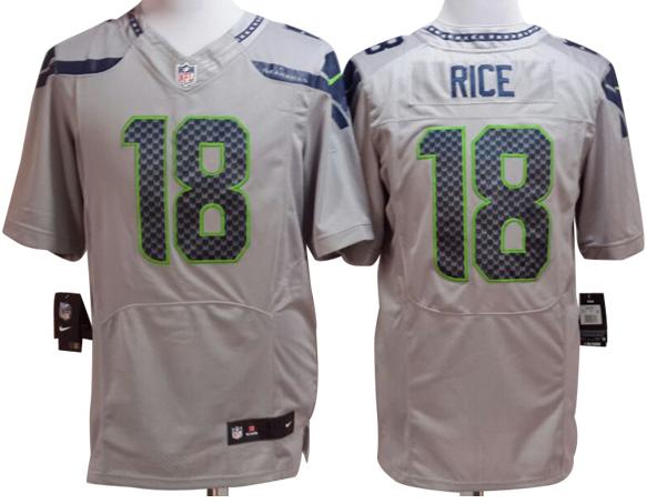 Nike Seattle Seahawks 18 Sidney Rice Grey Elite NFL Jerseys Cheap