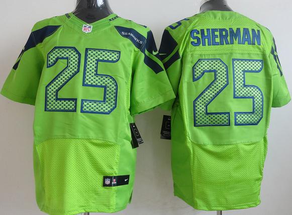 Nike Seattle Seahawks 25 Richard Sherman Green Elite NFL Jerseys Cheap