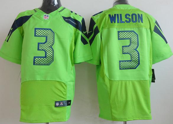 Nike Seattle Seahawks 3 Russell Wilson Green Elite NFL Jerseys Cheap