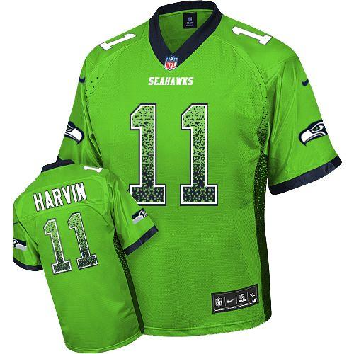 Nike Seattle Seahawks 11 Percy Harvin Green Drift Fashion Elite NFL Jerseys Cheap