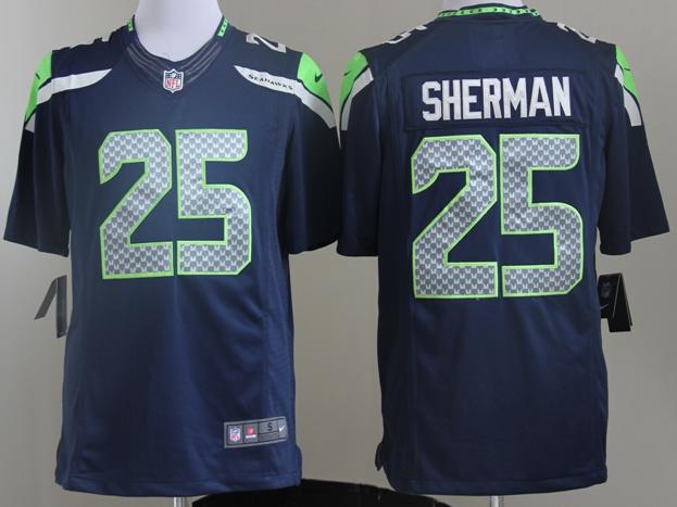 Nike Seattle Seahawks 25 Richard Sherman Blue LIMITED NFL Jerseys Cheap