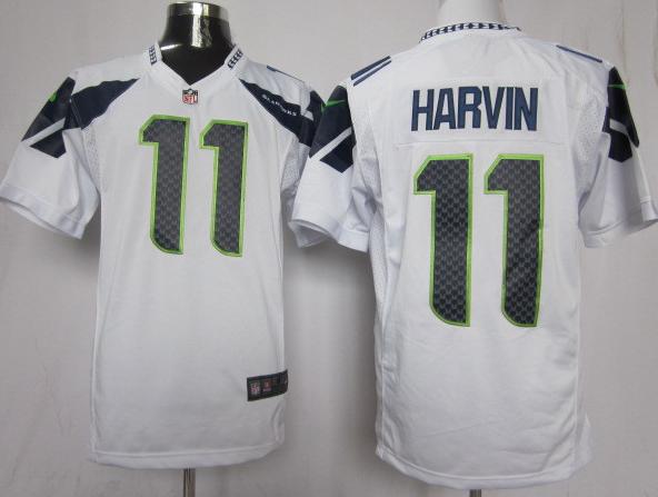 Nike Seattle Seahawks 11 Percy Harvin White Game NFL Jerseys Cheap