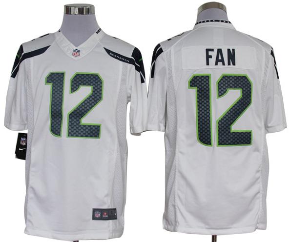 Nike Seattle Seahawks 12# Fan White Game LIMITED NFL Jerseys Cheap