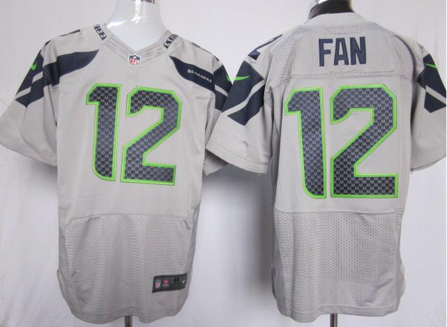 Nike Seattle Seahawks 12# Fan Grey Elite NFL Jerseys Cheap