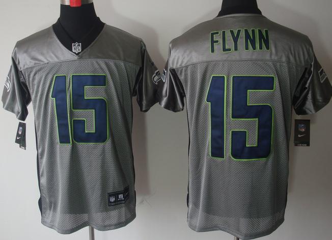 Nike Seattle Seahawks 15# Matt Flynn Grey Shadow NFL Jerseys Cheap