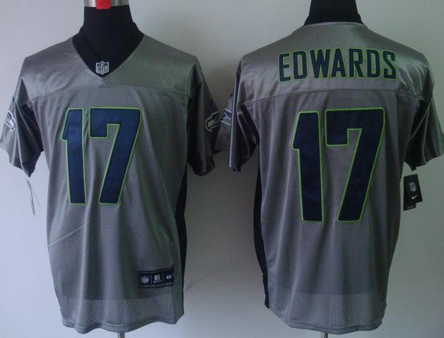 Nike Seattle Seahawks #17 Braylon Edwards Grey Shadow NFL Jerseys Cheap