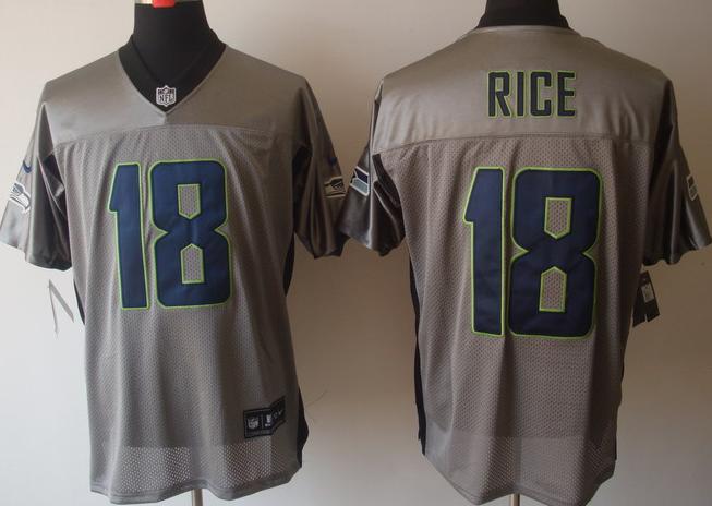 Nike Seattle Seahawks 18# Sidney Rice Grey Shadow NFL Jerseys Cheap
