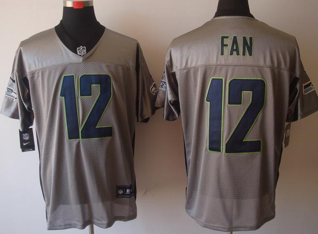 Nike Seattle Seahawks 12# Fan Grey Shadow NFL Jerseys Cheap