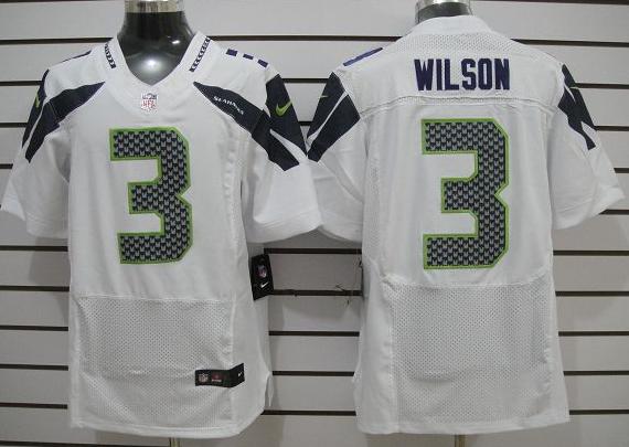 Nike Seattle Seahawks #3 Wilson White Elite Nike NFL Jerseys Cheap