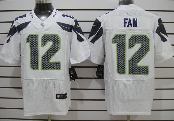 Nike Seattle Seahawks 12# Fan White Elite Nike NFL Jerseys Cheap
