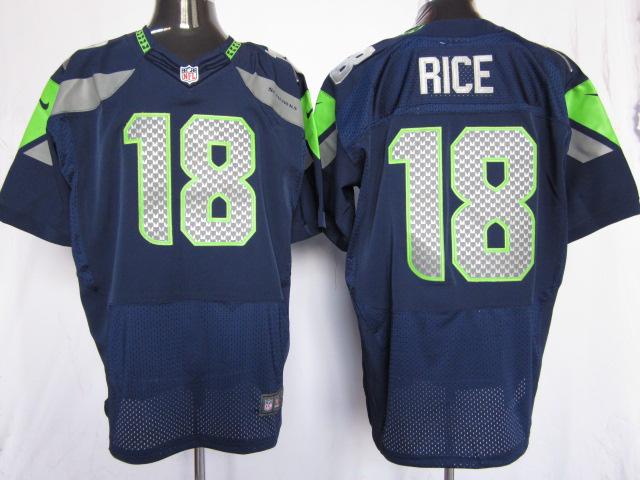 Nike Seattle Seahawks 18# Sidney Rice Blue Elite Nike NFL Jerseys Cheap