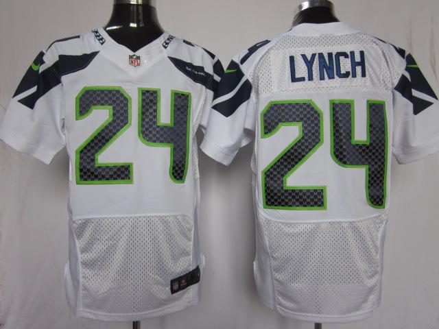 Nike Seattle Seahawks 24# Marshawn Lynch White Elite Nike NFL Jerseys Cheap