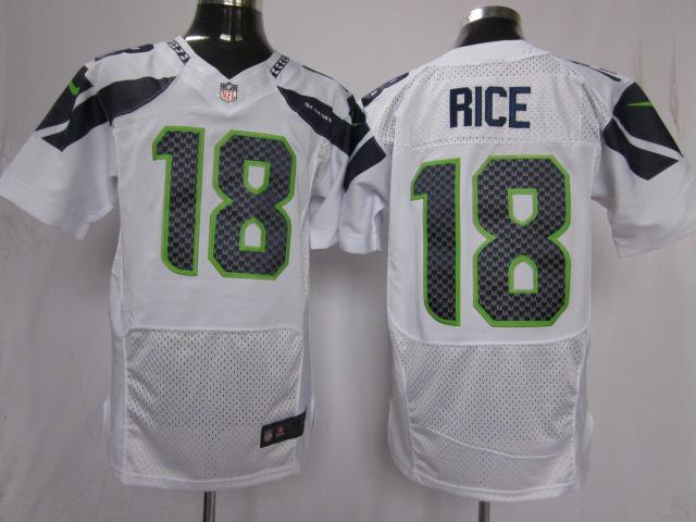 Nike Seattle Seahawks 18# Sidney Rice White Elite Nike NFL Jerseys Cheap