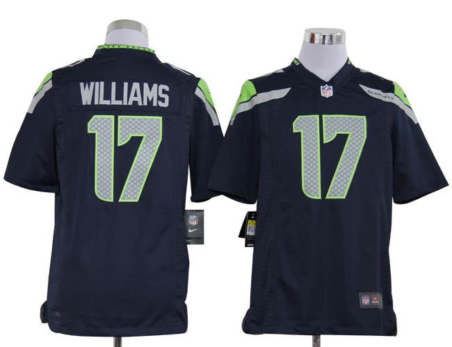 Nike Seattle Seahawks 17# Mike Williams Blue Game Nike NFL Jerseys Cheap
