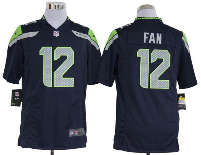 Nike Seattle Seahawks 12# Fan Blue Game Nike NFL Jerseys Cheap