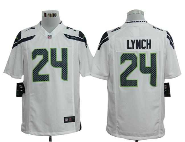 Nike Seattle Seahawks 24# Marshawn Lynch White Game Nike NFL Jerseys Cheap