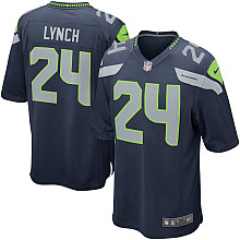 Nike Seattle Seahawks 24# Marshawn Lynch Blue Nike NFL Jerseys Cheap