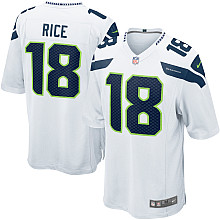Nike Seattle Seahawks 18# Sidney Rice White Nike NFL Jerseys Cheap