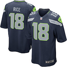 Nike Seattle Seahawks 18# Sidney Rice Blue Nike NFL Jerseys Cheap