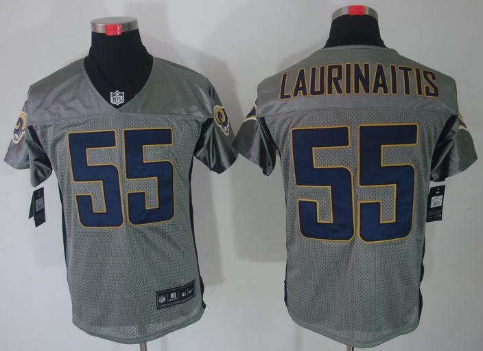 Nike St.Louis Rams 55# James Laurinaitis Grey Shadow NFL Jerseys Cheap
