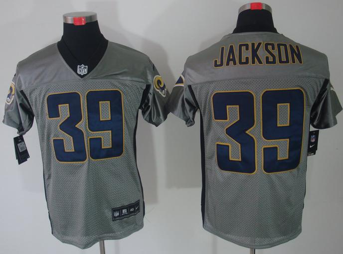 Nike St. Louis Rams 39# Steven Jackson Grey Shadow NFL Jerseys Cheap