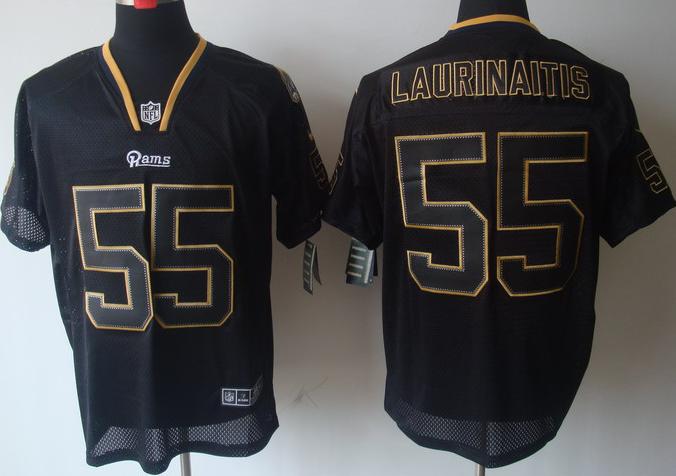 Nike St.Louis Rams 55# James Laurinaitis Lights Out Black NFL Jerseys Cheap