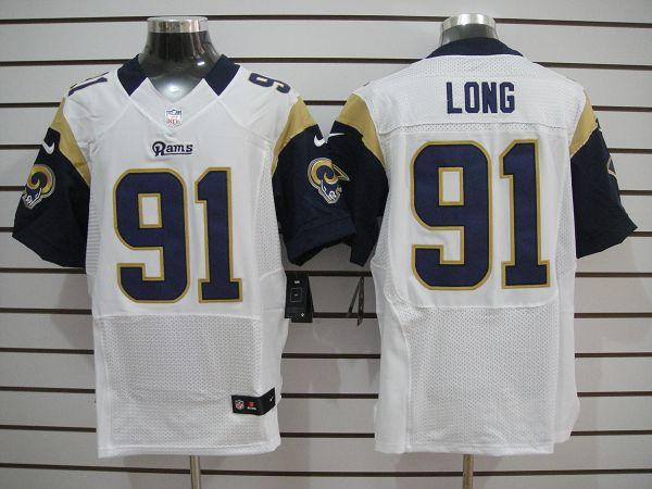 Nike St.Louis Rams 91# Chris Long White Elite Nike NFL Jerseys Cheap