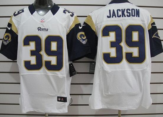 Nike St. Louis Rams 39# Steven Jackson White Elite Nike NFL Jerseys Cheap