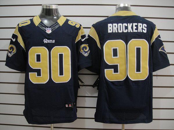 Nike St. Louis Rams #90 Brockers Dark Blue Elite Nike NFL Jerseys Cheap