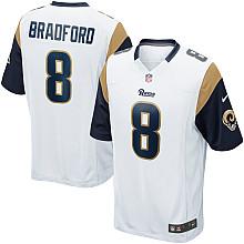 Nike St. Louis Rams 8# Sam Bradford White Nike NFL Jerseys Cheap