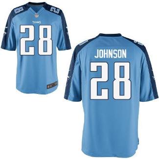 Nike Tennessee Titans 28 Chris Johnson Game Light Blue NFL Jerseys Cheap
