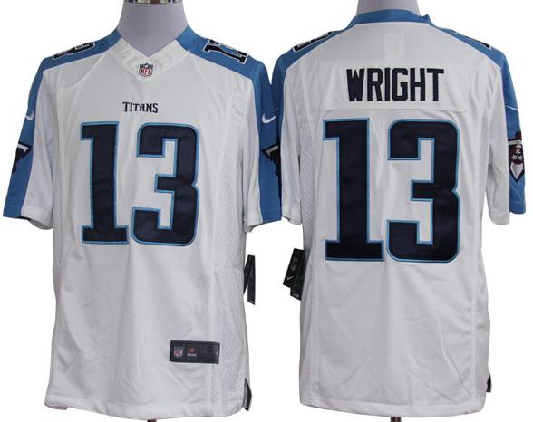Nike Tennessee Titans 13# Kendall Wright White Game LIMITED NFL Jerseys Cheap