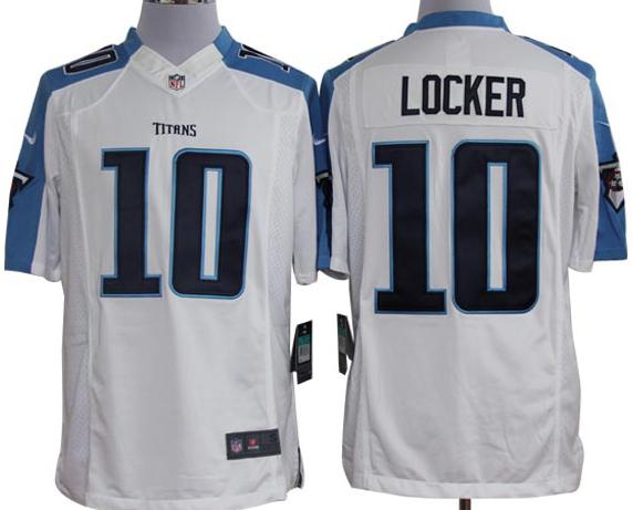 Nike Tennessee Titans 10# Jake Locker White Game LIMITED NFL Jerseys Cheap